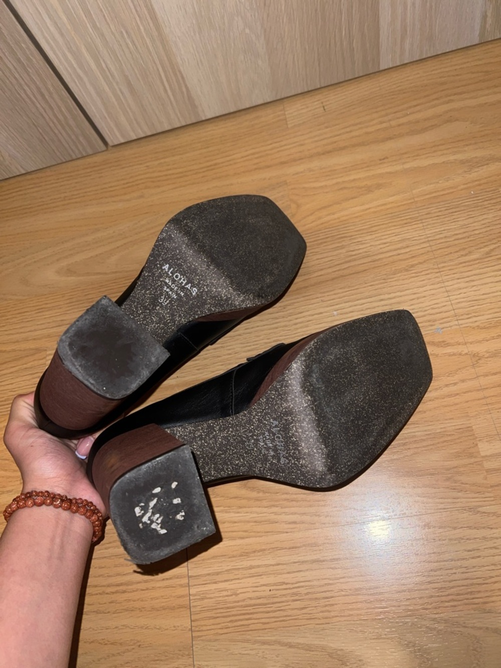 Alohas Black Platform Block Heel Loafers - Women - Picture 5 of 5